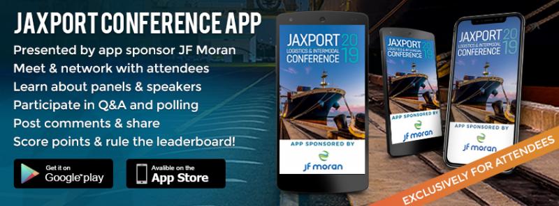 2019 JAXPORT Conference app on iOS and Android