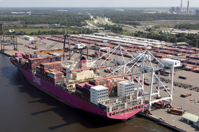 ONE ship at JAXPORT's Dames Point Marine Terminal