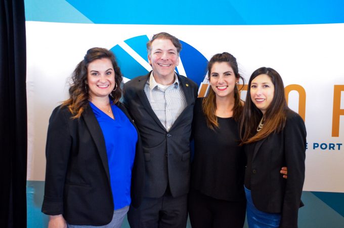 JAXPORT's marketing team during the logo unveiling in 2019