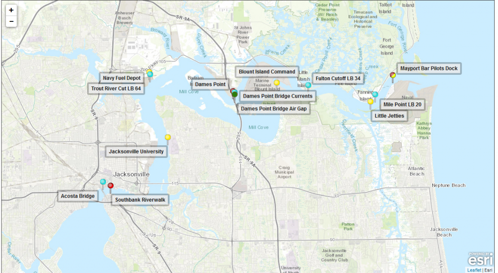 NOAA PORTS Jacksonville Florida