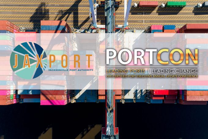 JAXPORT and PortCon logos