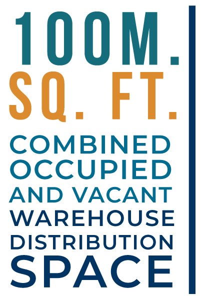 100 million square feet of combined occupied and vacant warehouse distribution space