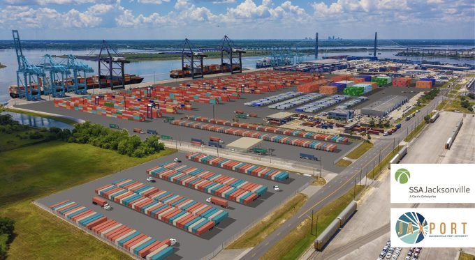 A rendering of the SSA Jacksonville Container Terminal at JAXPORT’s Blount Island Marine Terminal