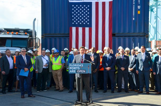 Governor Ron DeSantis at JAXPORT