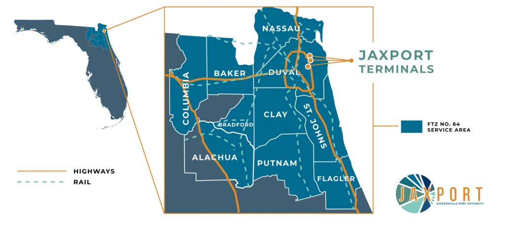 FTZ Number 64 area coverage map