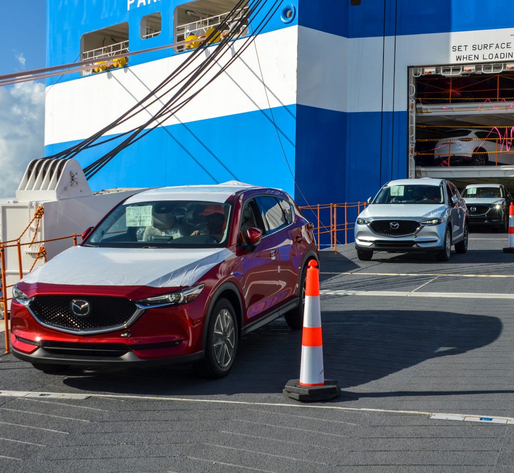 Mazda's offload at JAXPORT's Blount Island Marine Terminal