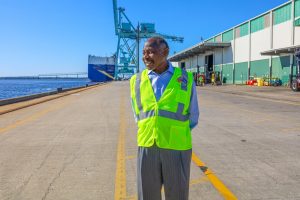 Charles Spencer at the Talleyrand Marine Terminal on Jacksonville's Eastside in 2021