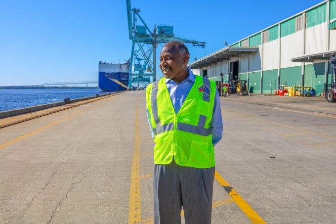 Charles Spencer at the Talleyrand Marine Terminal on Jacksonville's Eastside in 2021