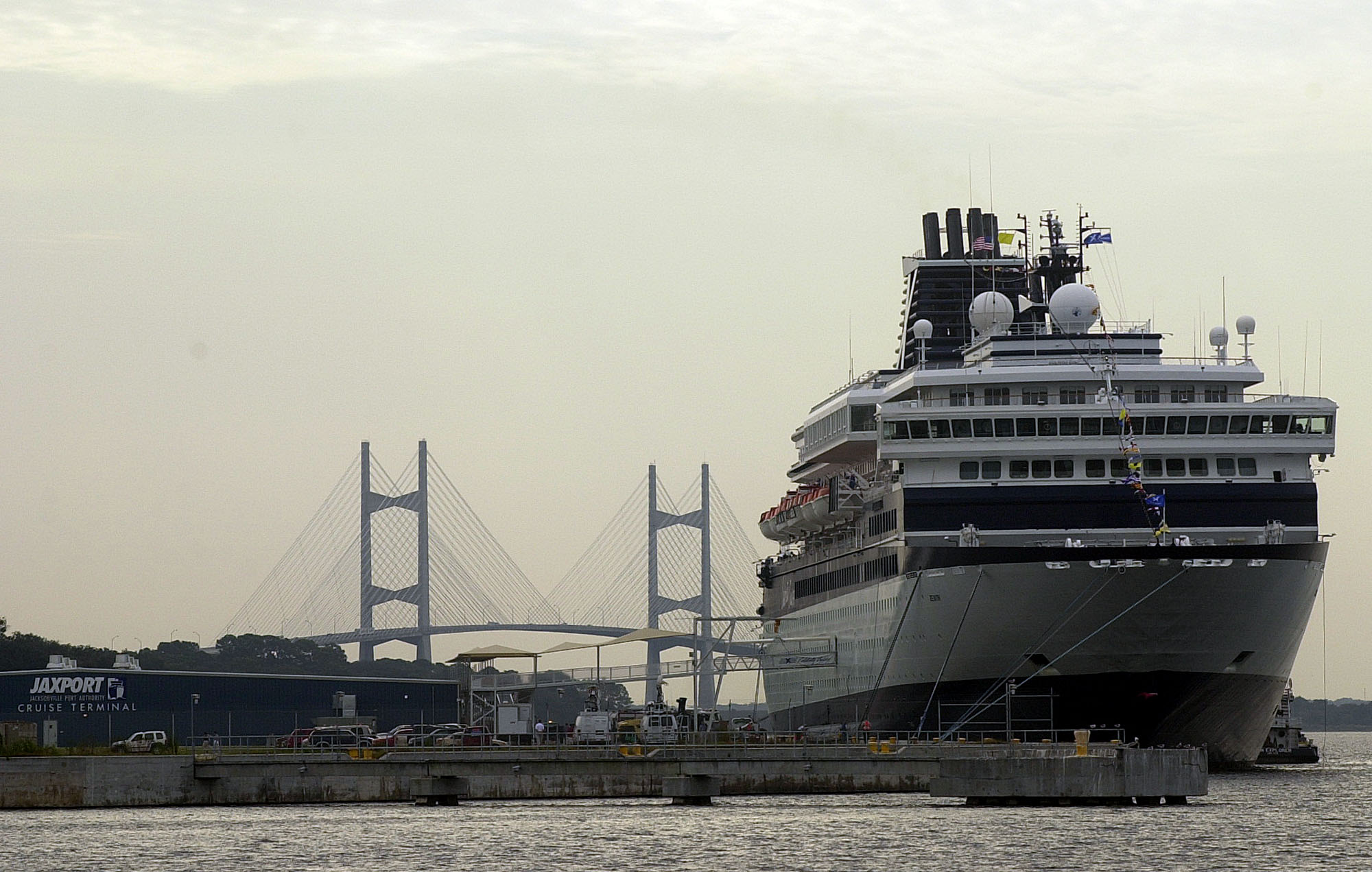 Cruise ship docked at JAXPORT