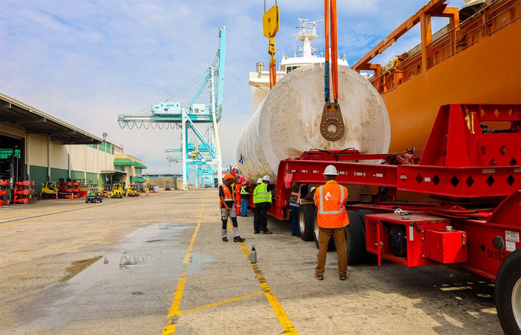 Heavy lift cargo operation at JAXPORT